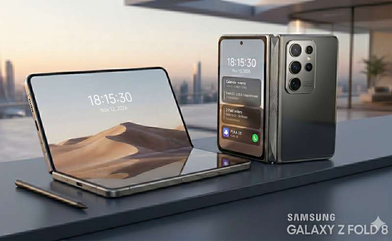 Samsung Galazy Z Fold 8 Wide Concept Generated by Gemini AI