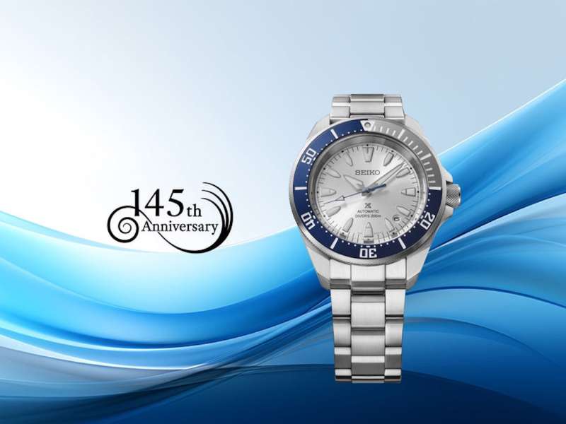 Seiko Two-Tone Seiko Blue Samurai Diver 145th Anniversary Limited Edition Watch