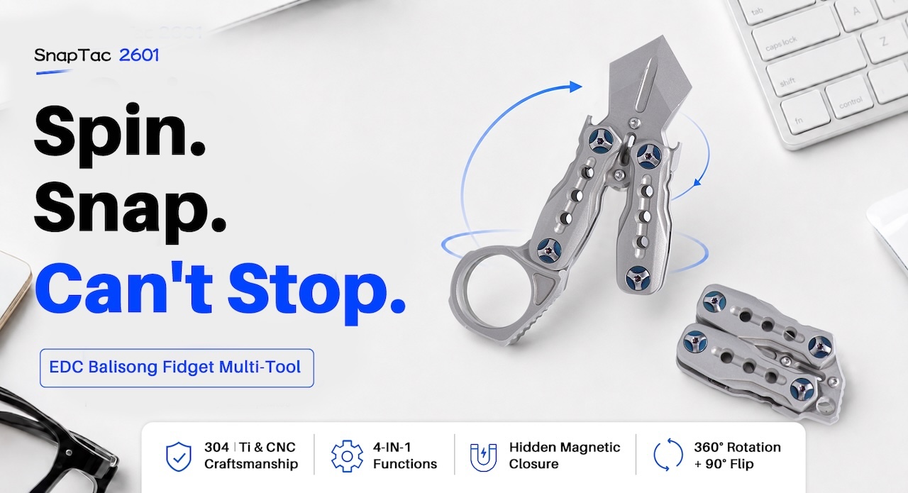 SnapTac 2601 Balisong-Inspired EDC Fidget Multi-Tool