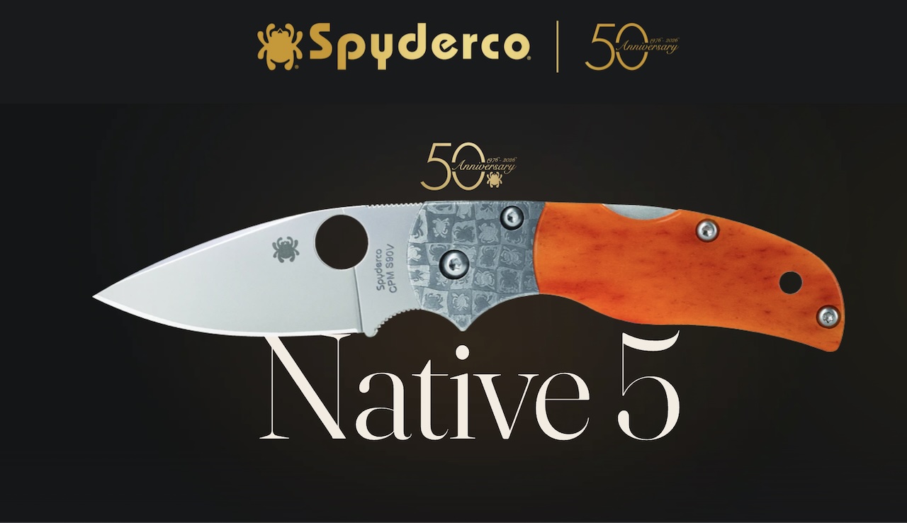 Spyderco Native 5 50th Anniversary Amber Bone