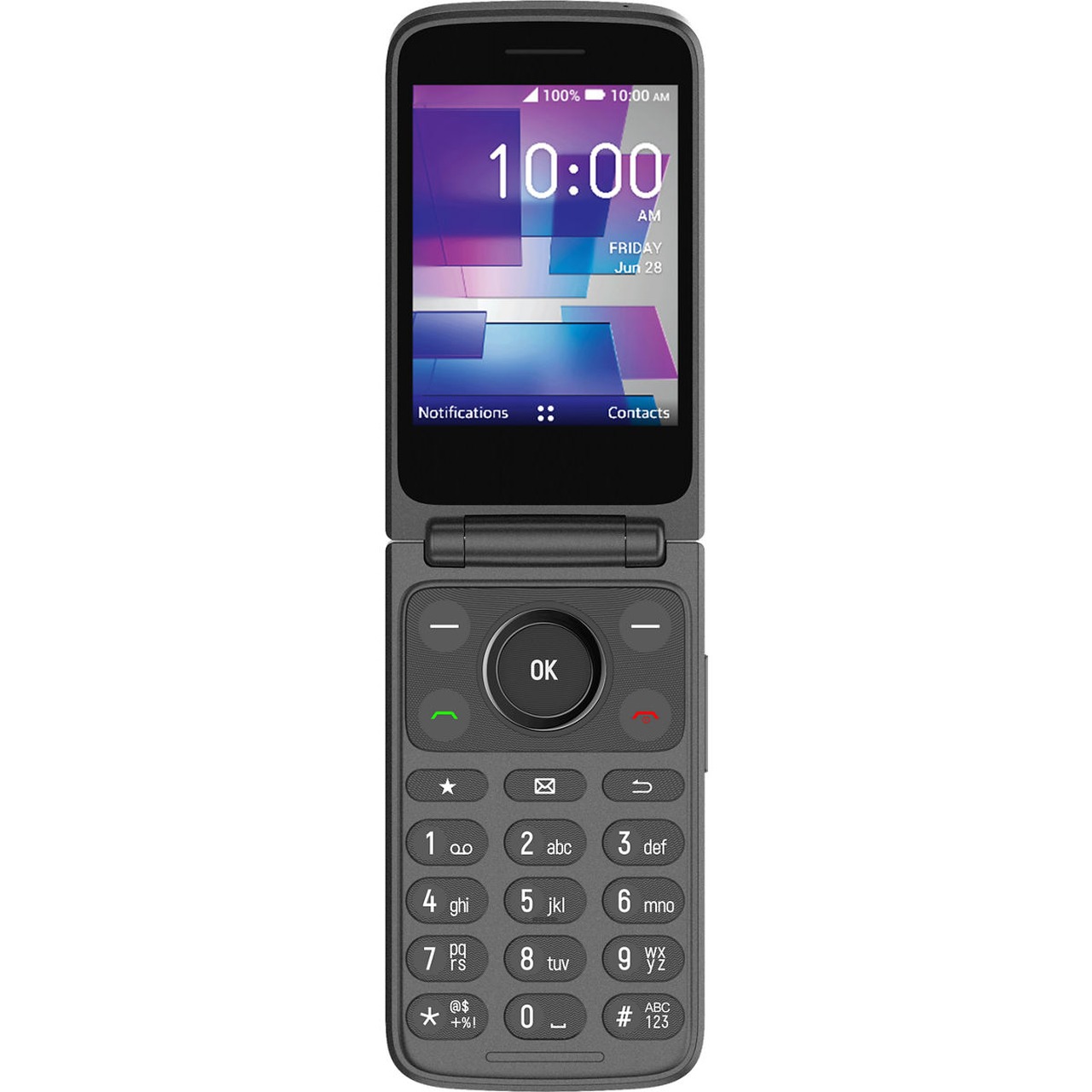 TCL Flip 3 in Stone Gray opened and closed