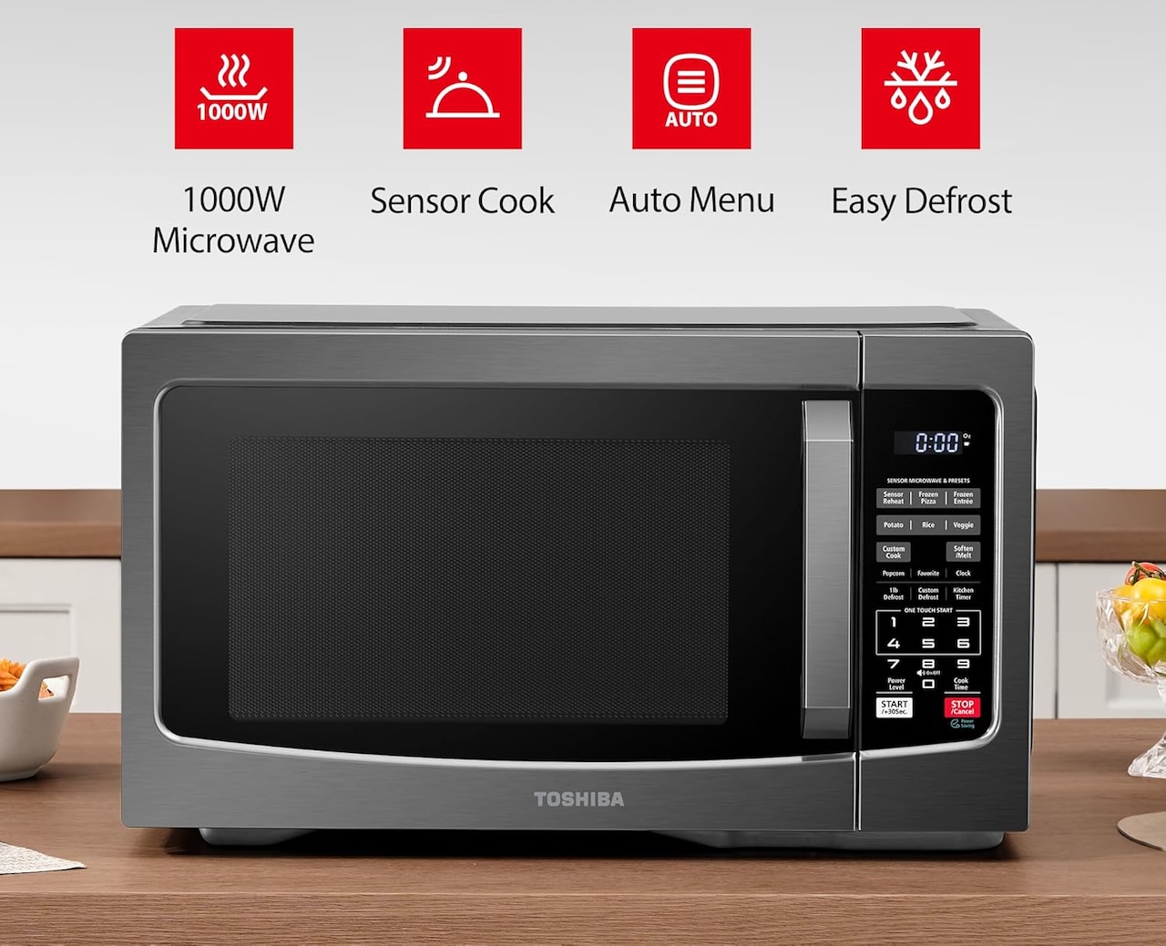 TOSHIBA EM131A5C-BS Countertop Microwave Oven