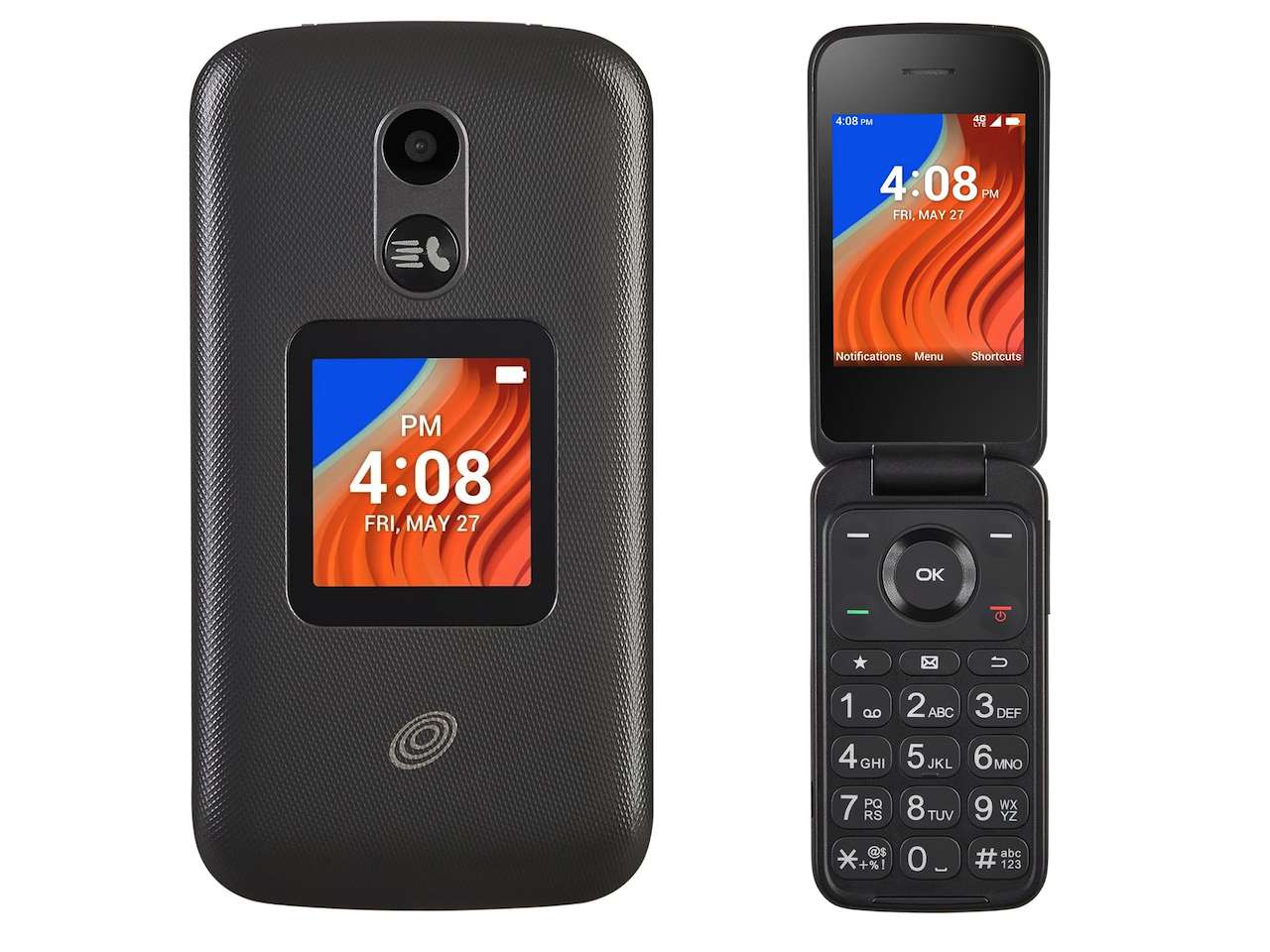 TracFone TCL Flip 2 8GB Black Prepaid Flip Phone