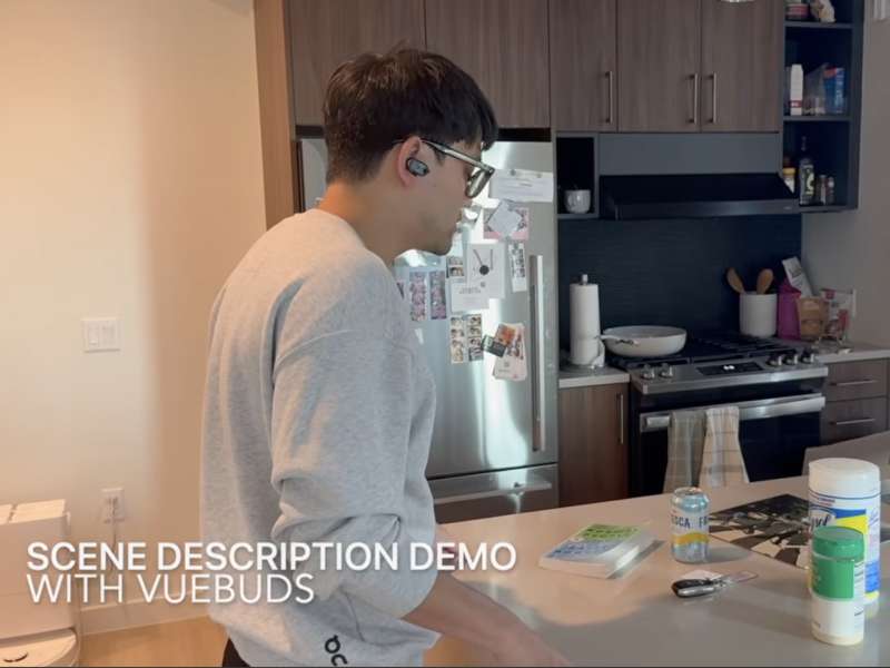 Vuebuds Tiny cameras on wireless earbuds