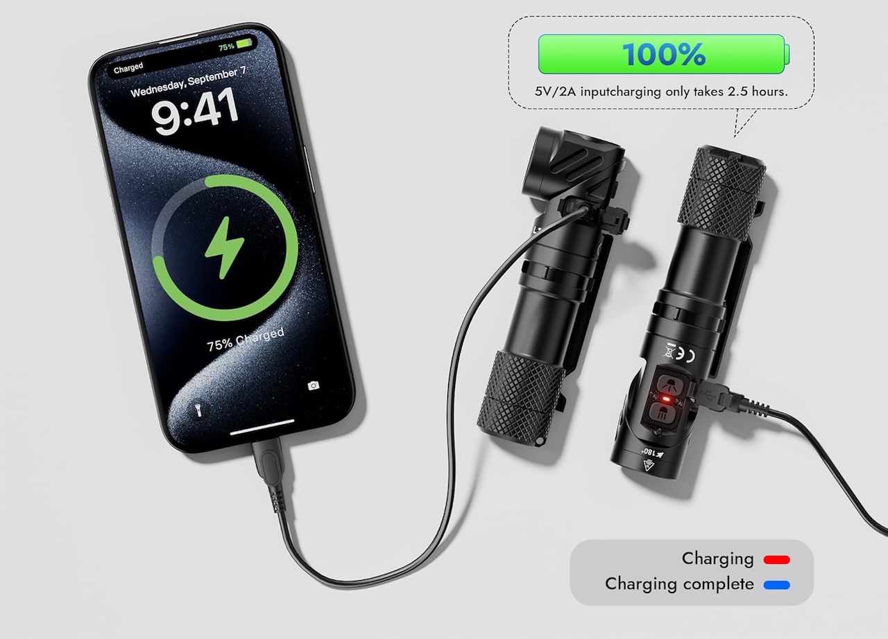 WUBEN L1 Rechargeable Flashlight High Lumens
