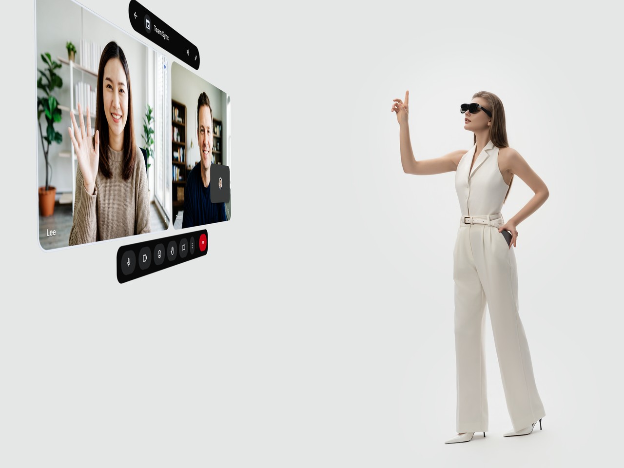 XREAL positions Aura as a portable spatial workspace, not just a private video screen. Image: XREAL