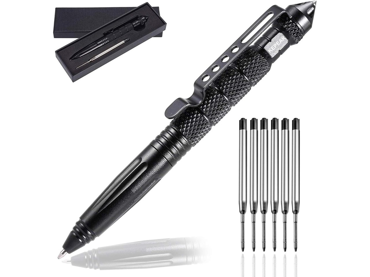 KEPEAK Military Tactical Pen with tungsten steel glass breaker - 14,700+ reviews
