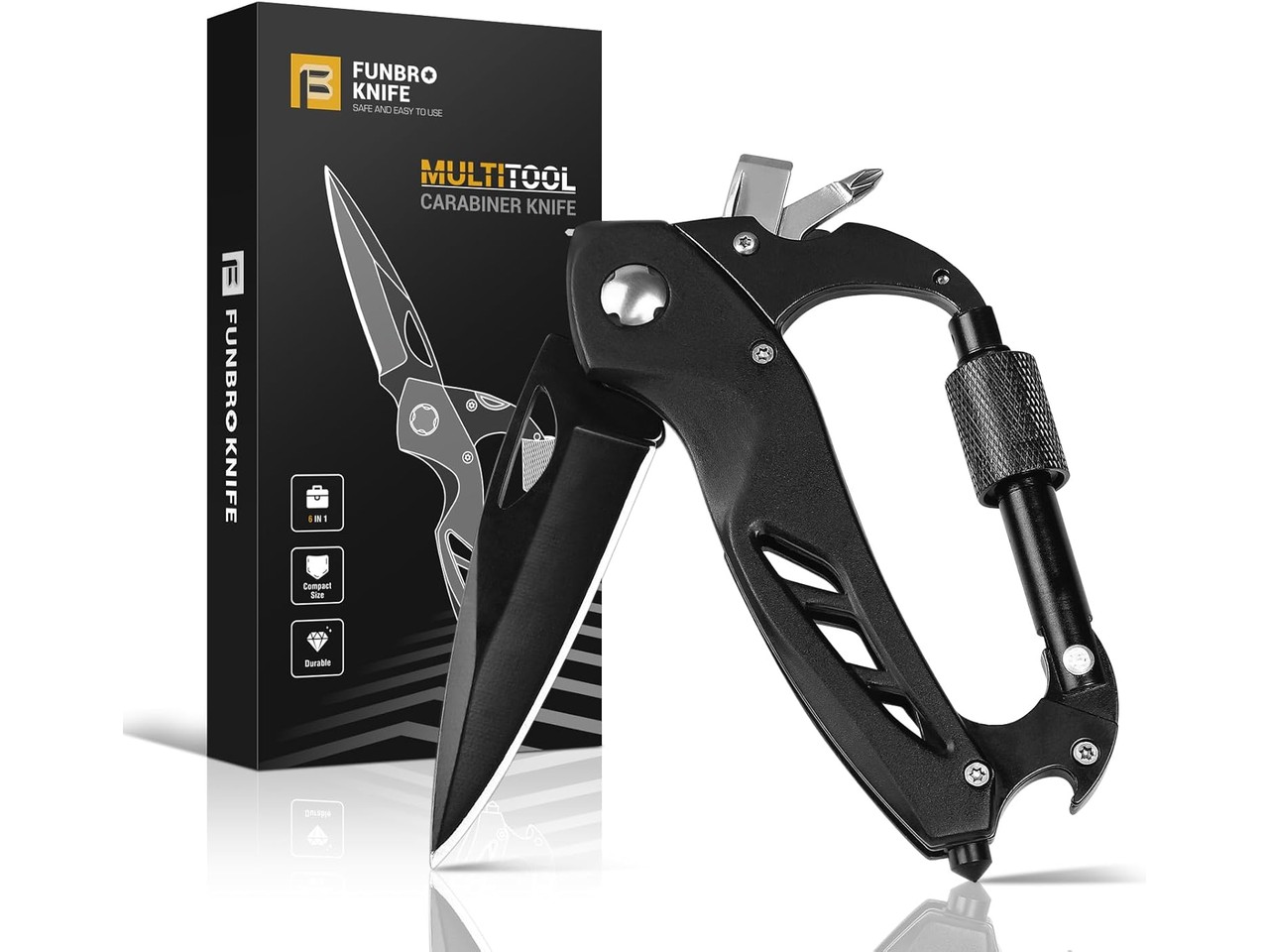 FUNBRO Multitool Carabiner - 6-in-1 EDC tool, #4 in Multitools