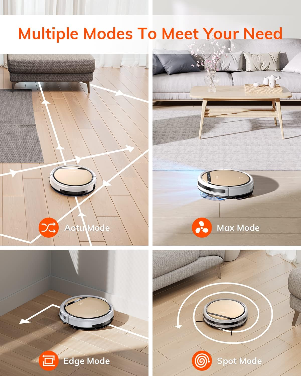ILIFE V5s Plus robot vacuum and mop combo angled view showing slim 3.19 inch profile and dual brush system