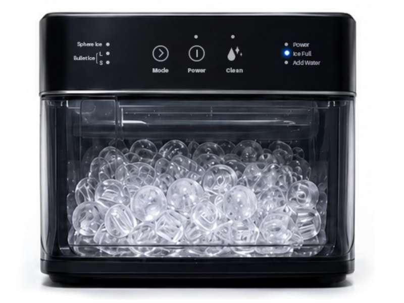 JoyMayLab's countertop ice maker makes bullet ice and whiskey-ready sphere ice