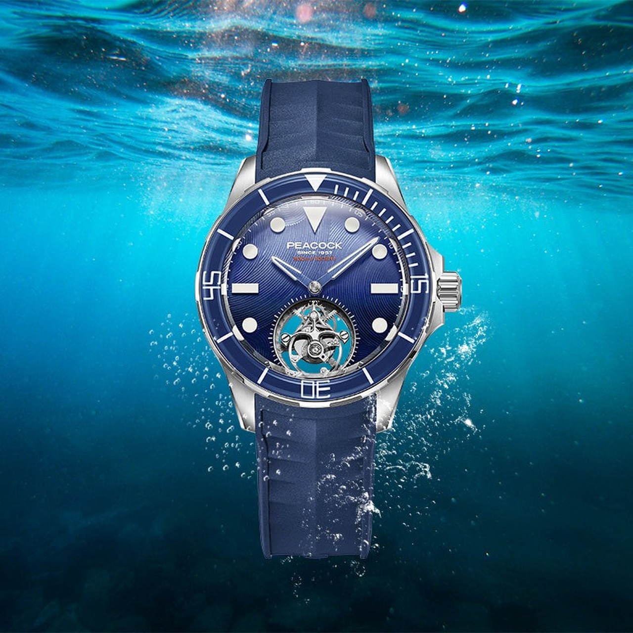 The green Yu dial uses Lindsay engraving under translucent enamel. Image: Peacock Watches.