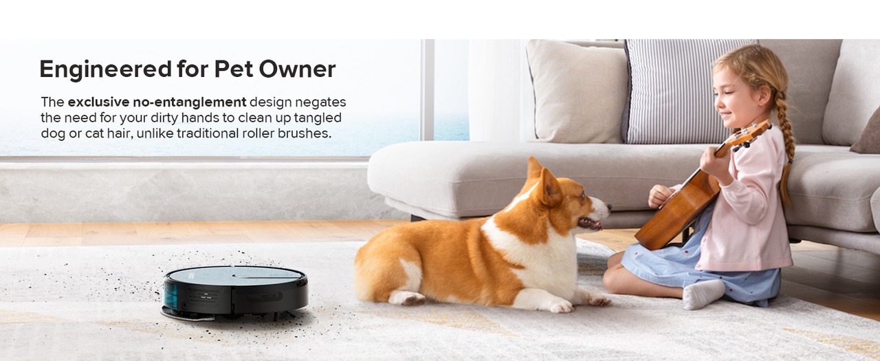 ROPVACNIC S1 robot vacuum designed for pet hair pickup