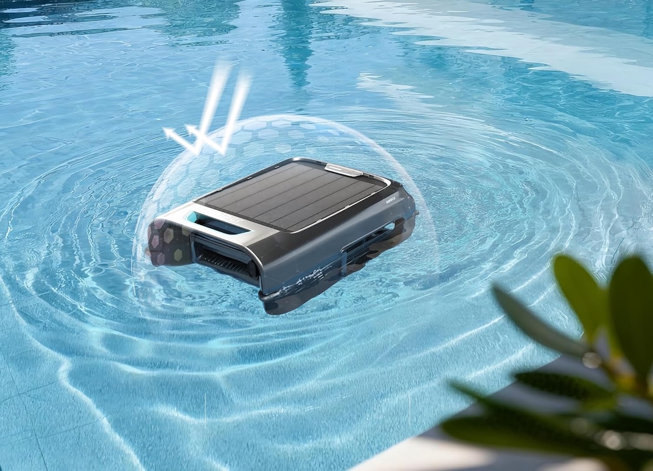 AIPER EcoSurfer S2 Solar Powered Pool Surface Skimmer Robot