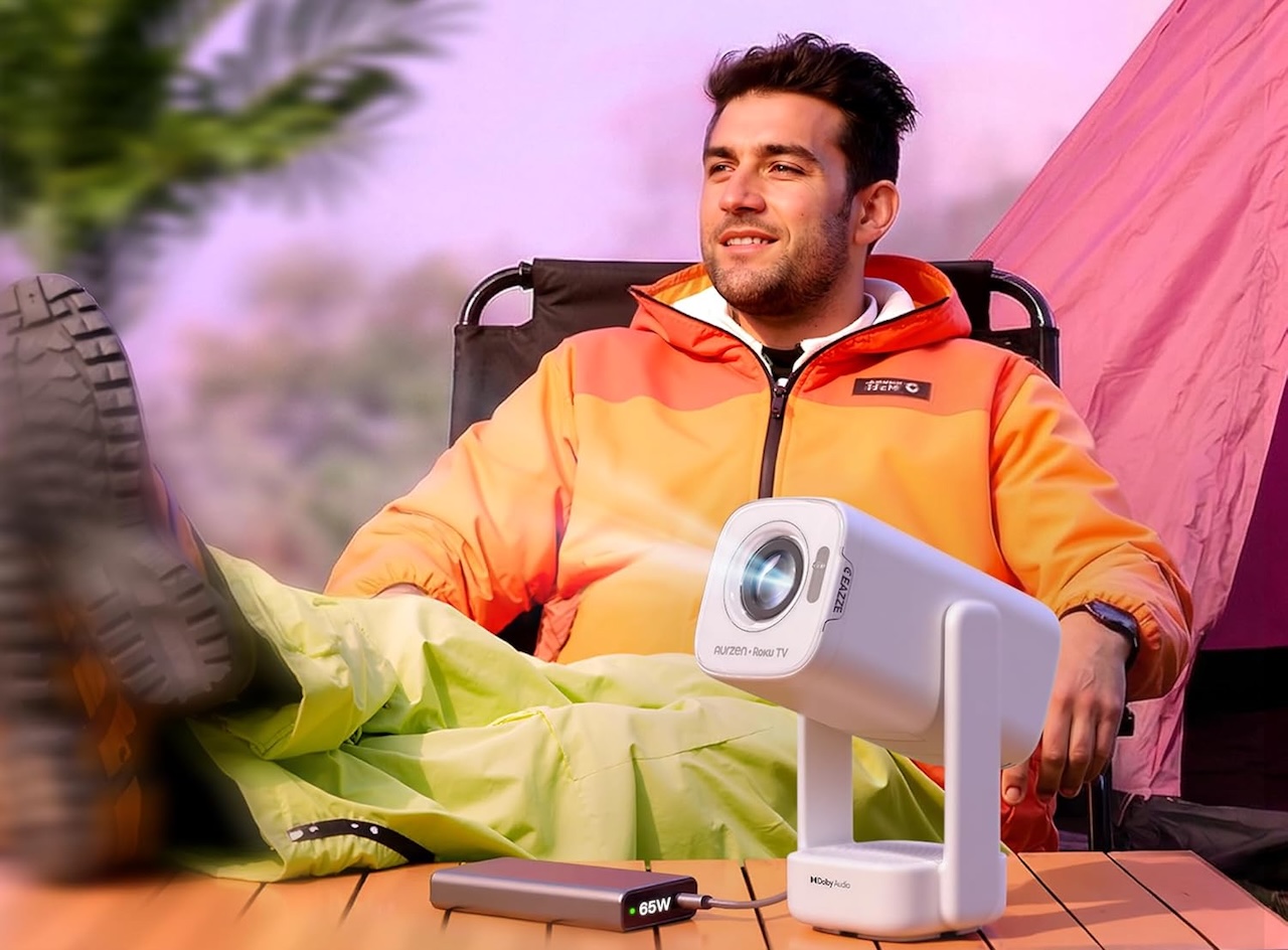 Aurzen D1R Air Roku TV Portable Projector