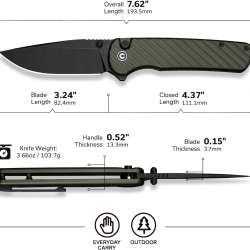 CIVIVI Iron Tide Pocket Folding Knife