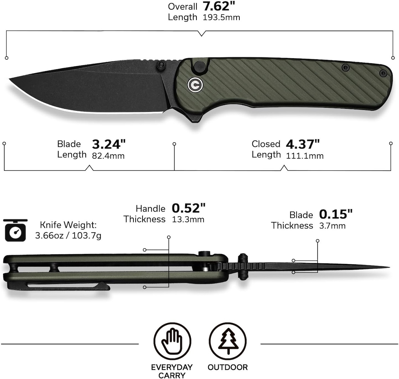 CIVIVI Iron Tide Pocket Folding Knife