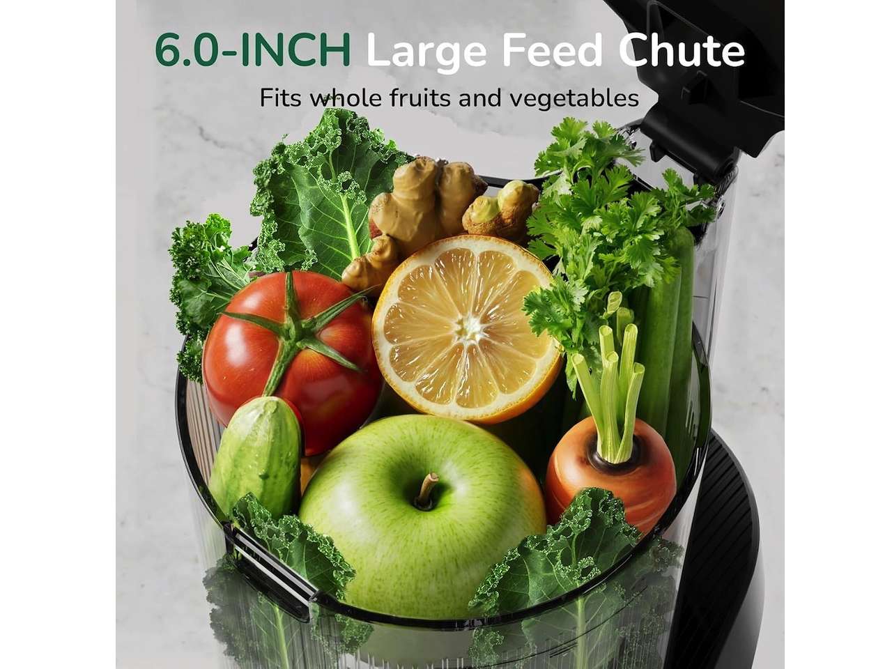 Canoly C16 Cold Press Juicer, 6 Extra Wide Feed Chute 2
