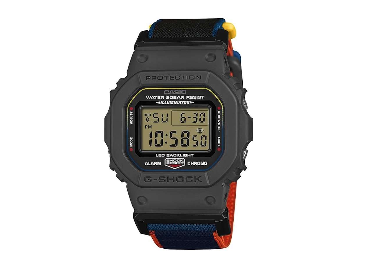 Casio G-Shock Cloth Band Dark Gray Digital Watch DW5600MNC-8A2