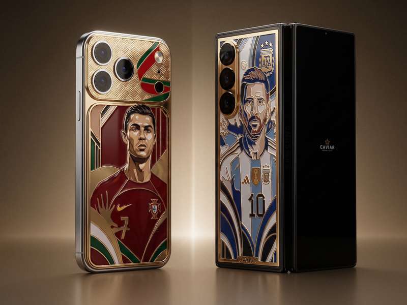Caviar Made the Messi vs Ronaldo Rivalry a 24-Karat Gold Phone Showdown