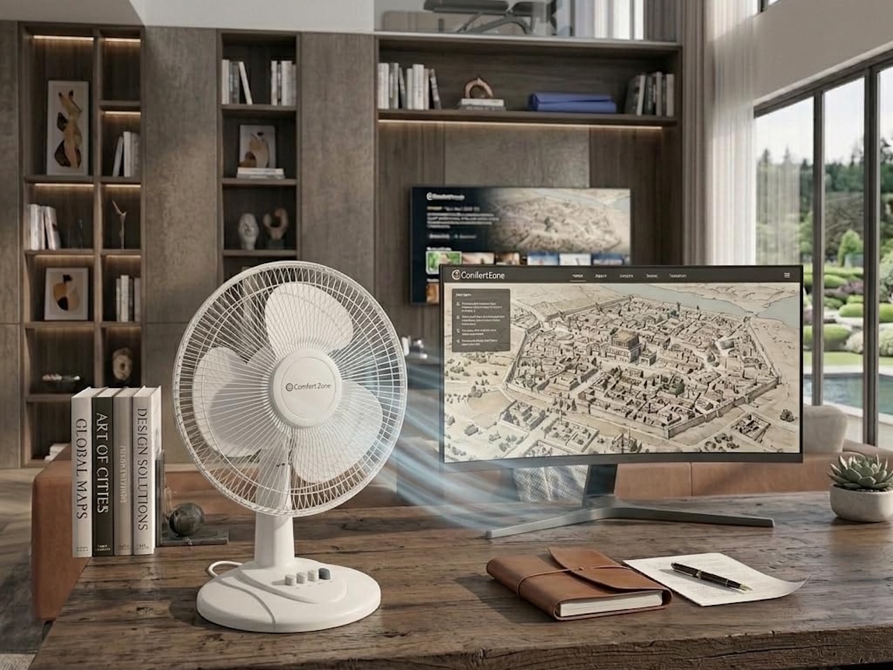 Comfort Zone 12 inch Table Fan with Adjustable Tilt