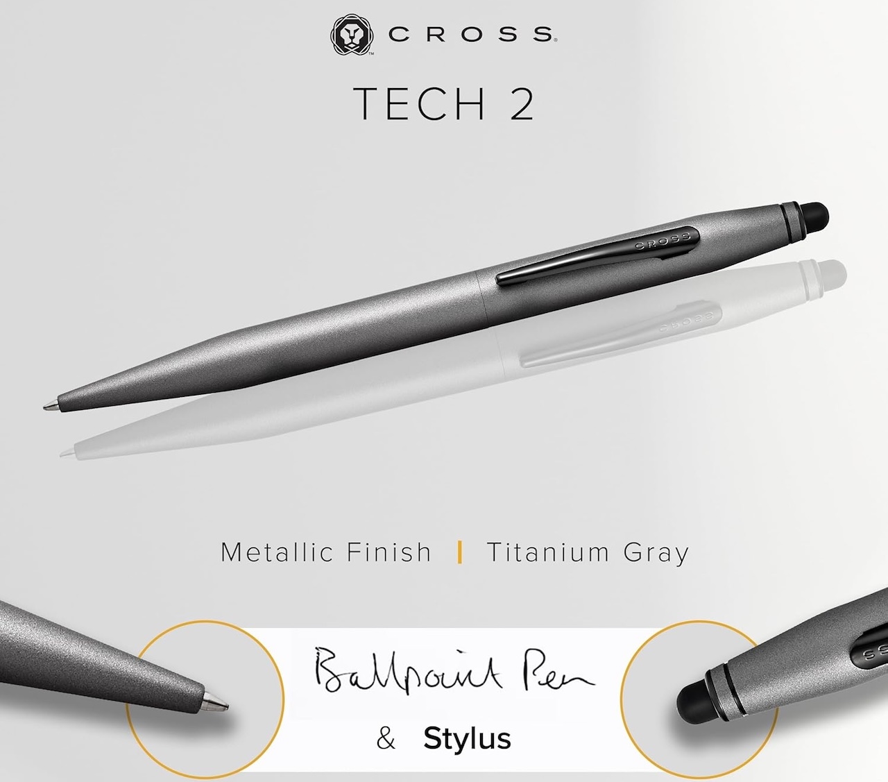 Cross Tech2 Titanium Gray Dual-Function Pen