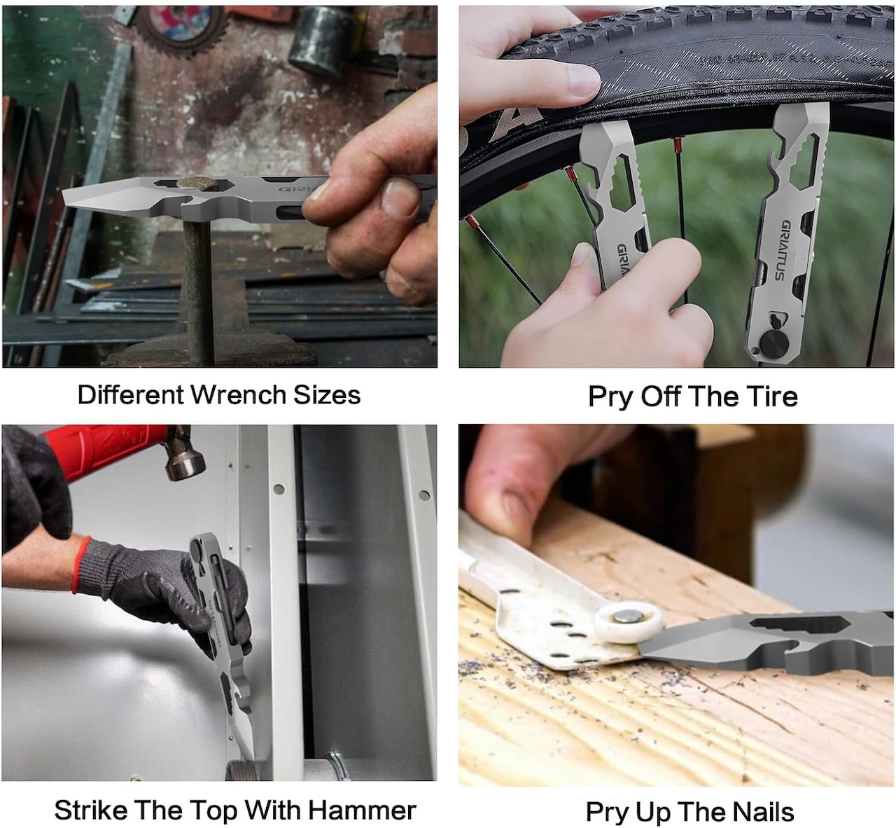 EDC Pry Bar Multitool with Bi-Directional Ratchet Screwdriver & Everlasting Pen D