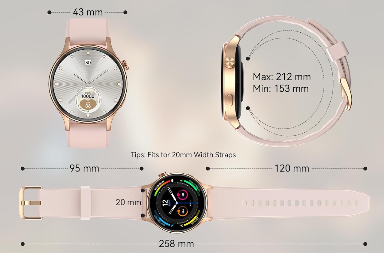 Fitpolo Smart Watch for Women Specs