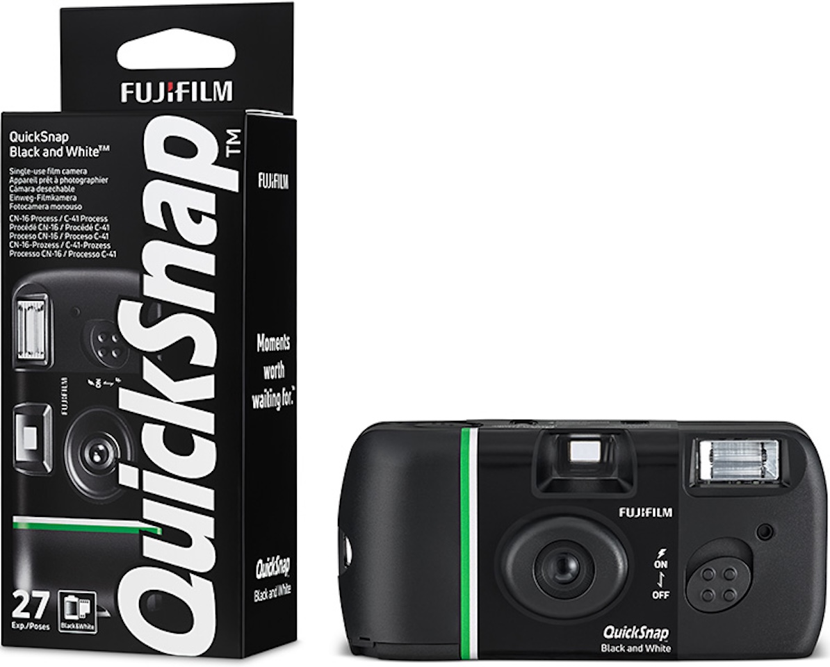 Fujifilm QuickSnap Black and White Disposable Camera Where to Buy