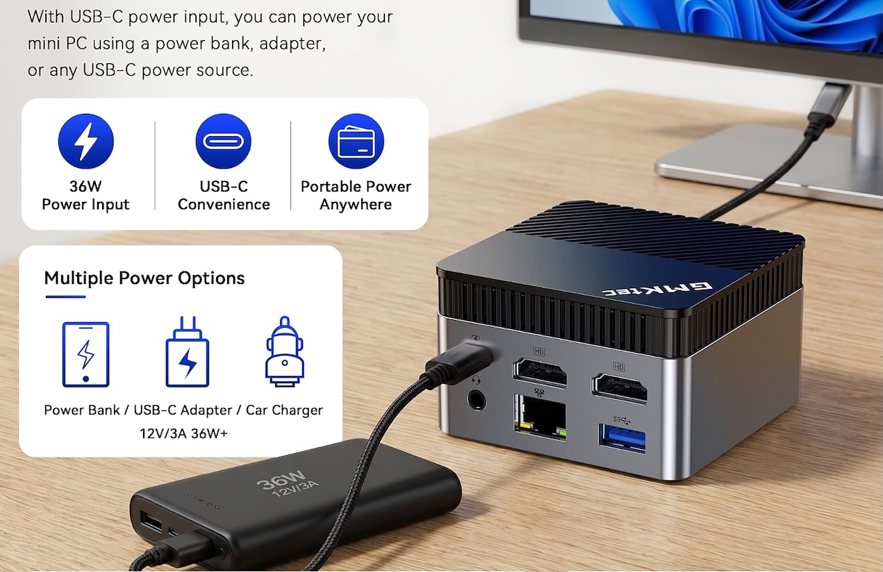 GMKtec G5S mini PC Ports