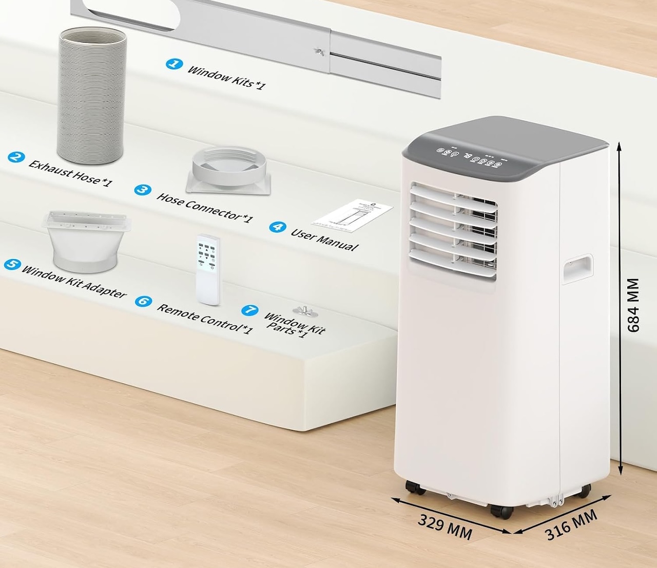 Garvee 8,000 BTU Portable Air Conditioner A