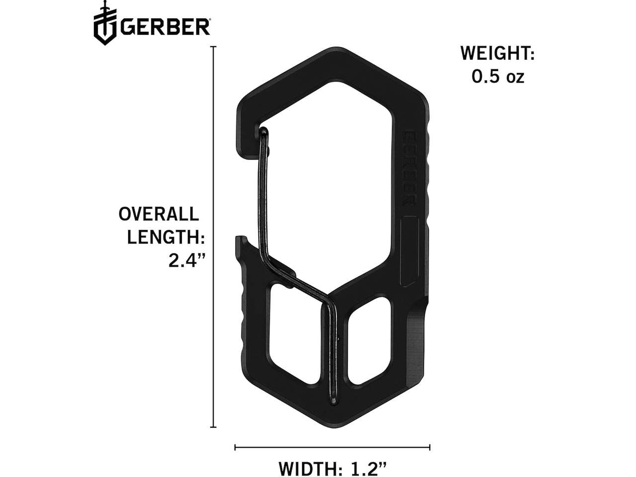 Gerber Gear Carabiner Keychain 3-in-1 Multitool Specs