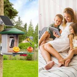 HARYMOR Bird Feeder with Camera with AI Identify Birds Species D