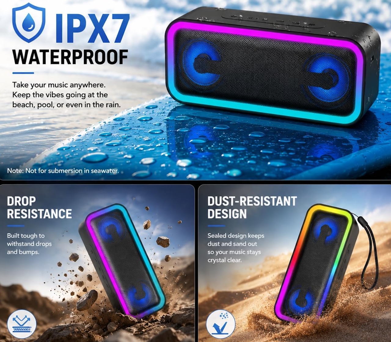 IKT Portable Bluetooth Speaker,