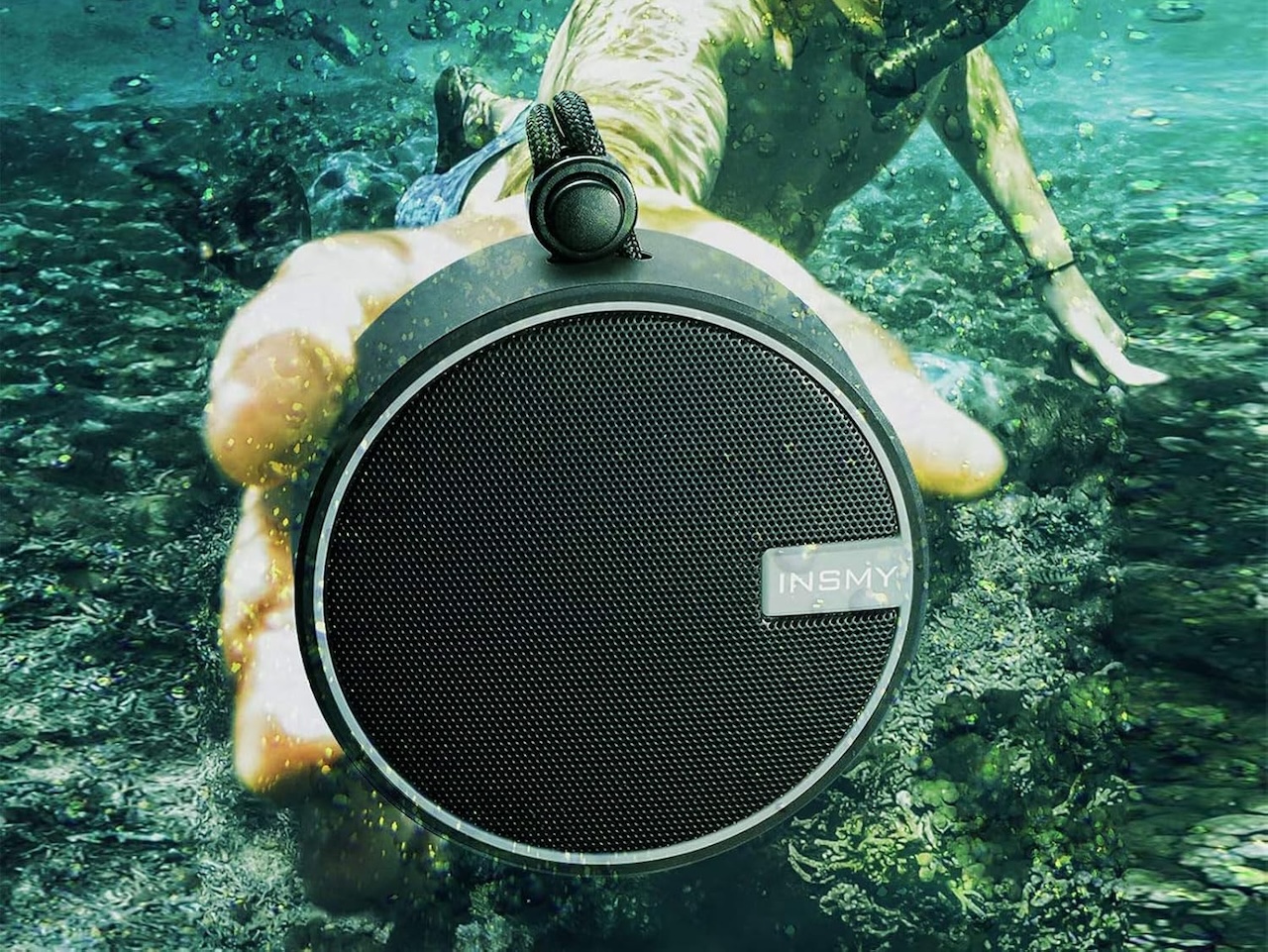 INSMY C12 IPX7 Waterproof Shower Bluetooth Speaker