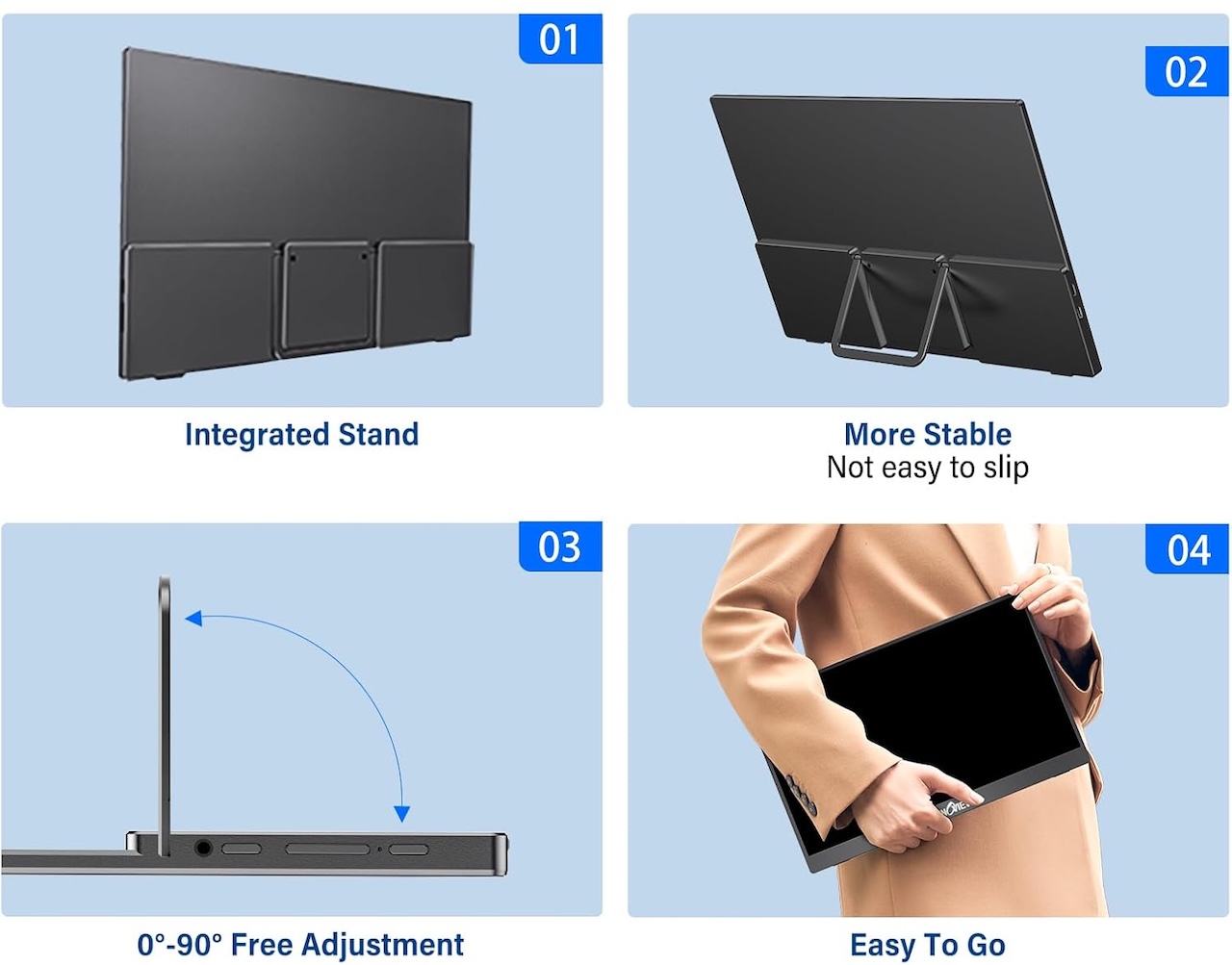 InnoView 15.6 Portable Monitor 60Hz Touchscreen 1080P