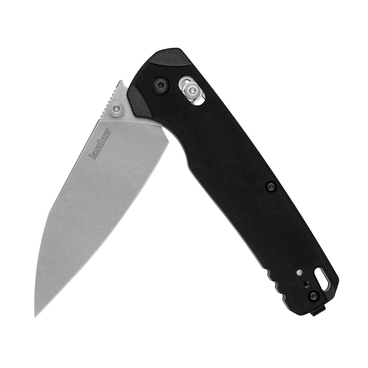 Kershaw Bel Air XL Black G10 handle with stonewashed MagnaCut reverse tanto blade