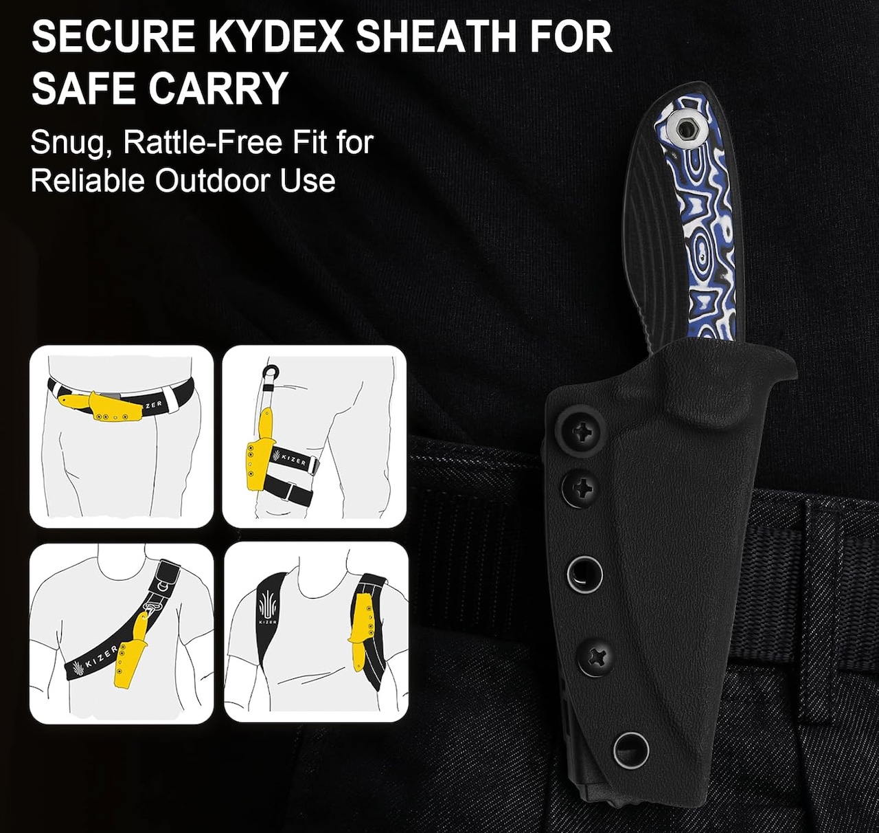 Kizer Finch Fixed Blade Knife Design