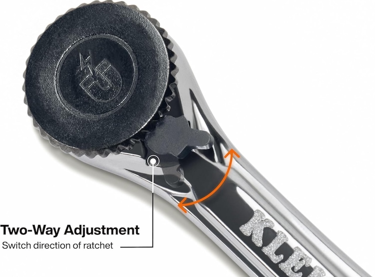 Klein Tools 65200MAG Slim-Profile Magnetic Mini Ratchet 3