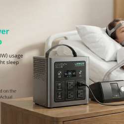 LIBRIDS C600 powering a CPAP machine for overnight use during power outages
