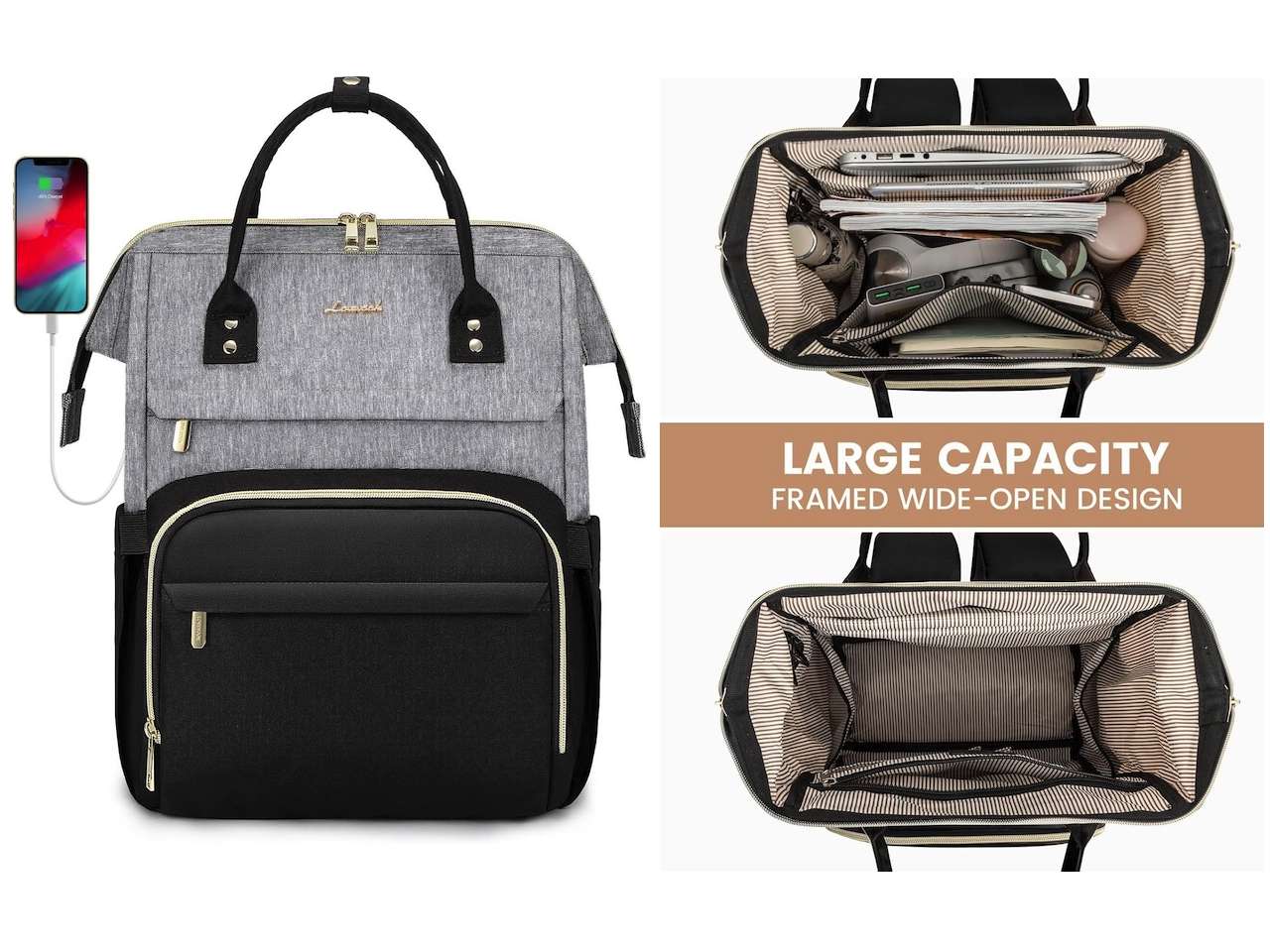 LOVEVOOK Laptop Backpack for Women Fashion Business Computer Backpack