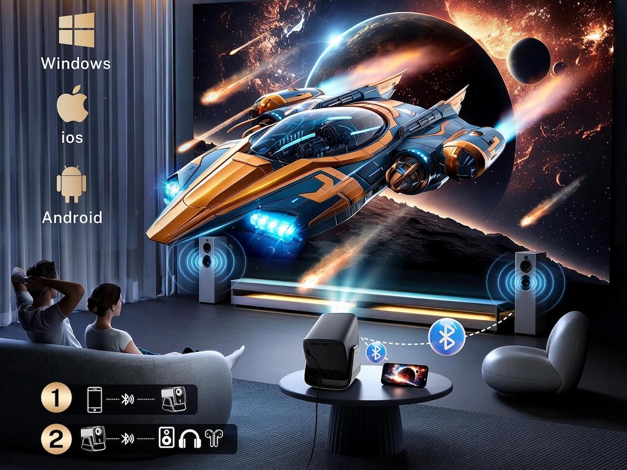 LYNCAST Smart Projector 2
