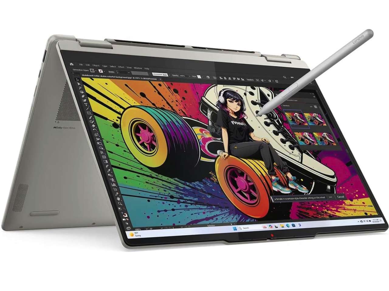 Lenovo Yoga 7 2-in-1 AI laptop with OLED touchscreen and pen support