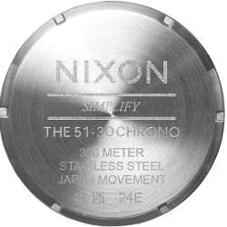 NIXON 51-30 Chrono A1389-300m Water Resistant Men's Analog Fashion Watch 51mm Back Case