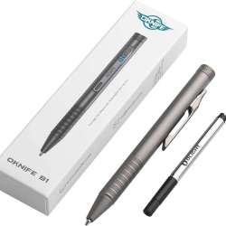 OKNIFE B1 Ti Titanium Pen with 2-in-1 Clip Design