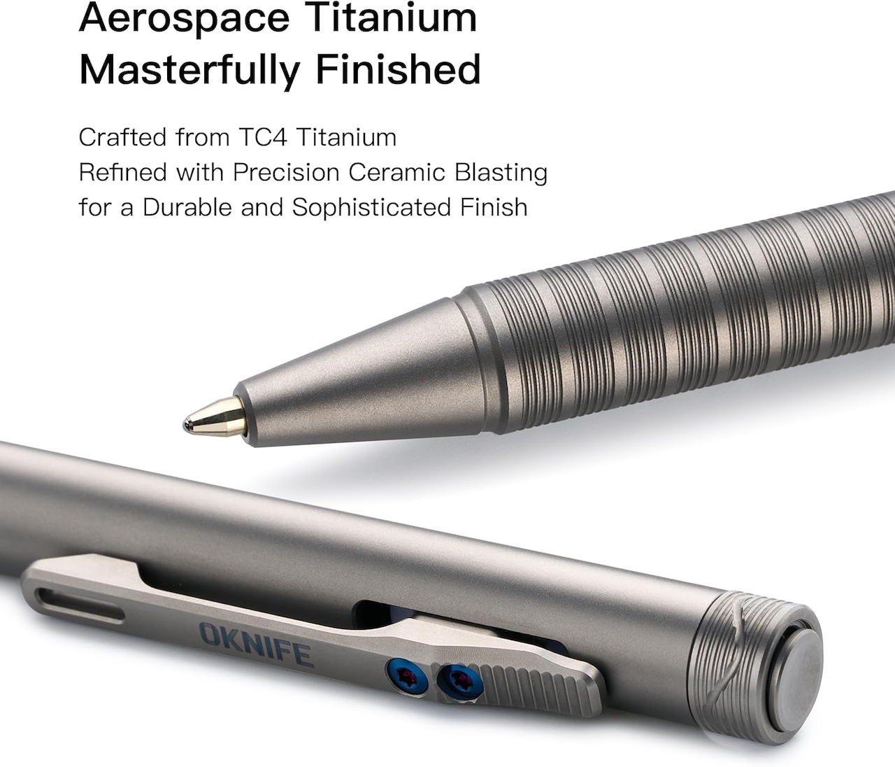 OKNIFE B1 Ti Titanium Pen with 2-in-1 Clip Price