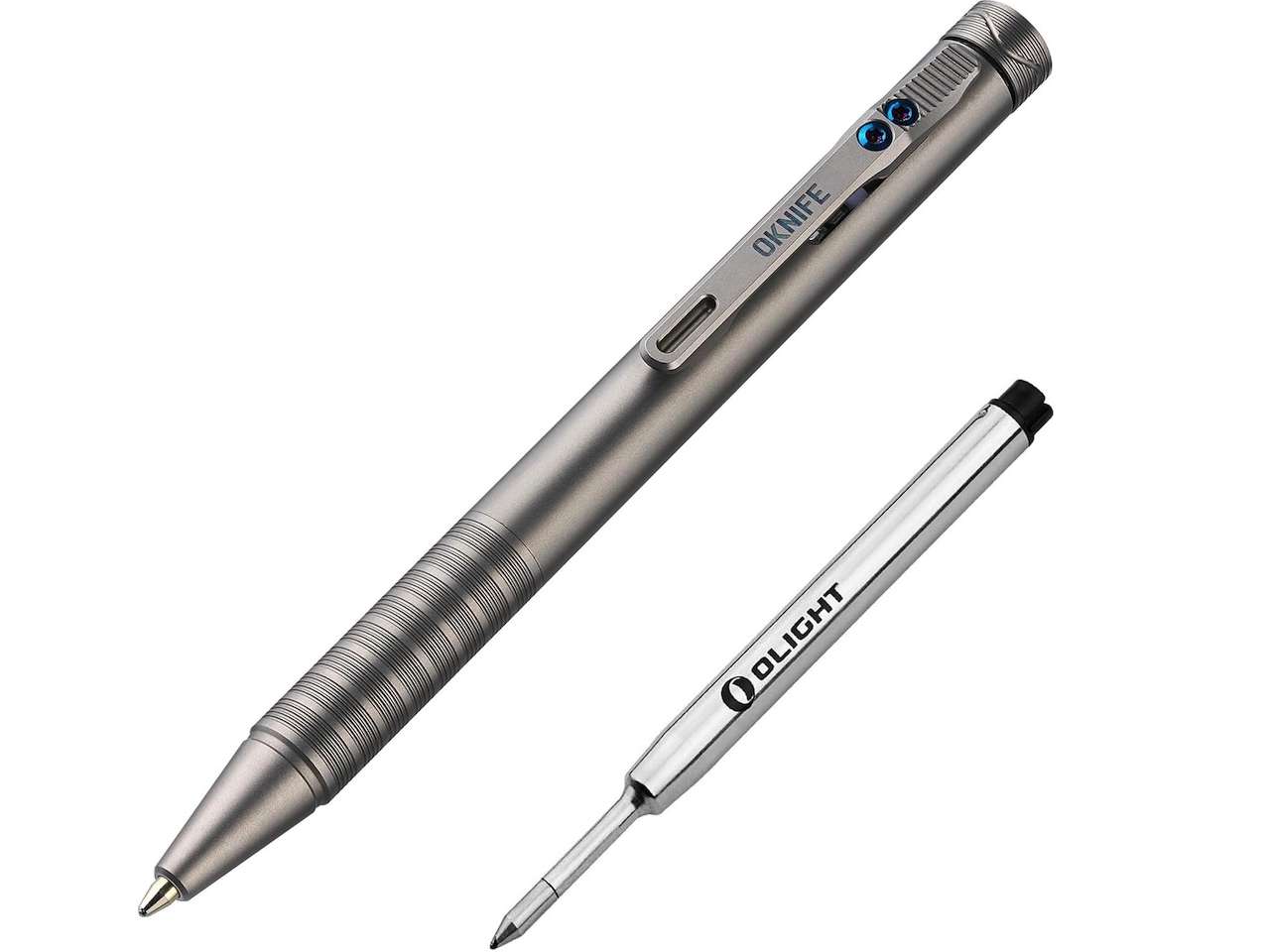 OKNIFE B1 Ti Titanium Pen with 2-in-1 Clip