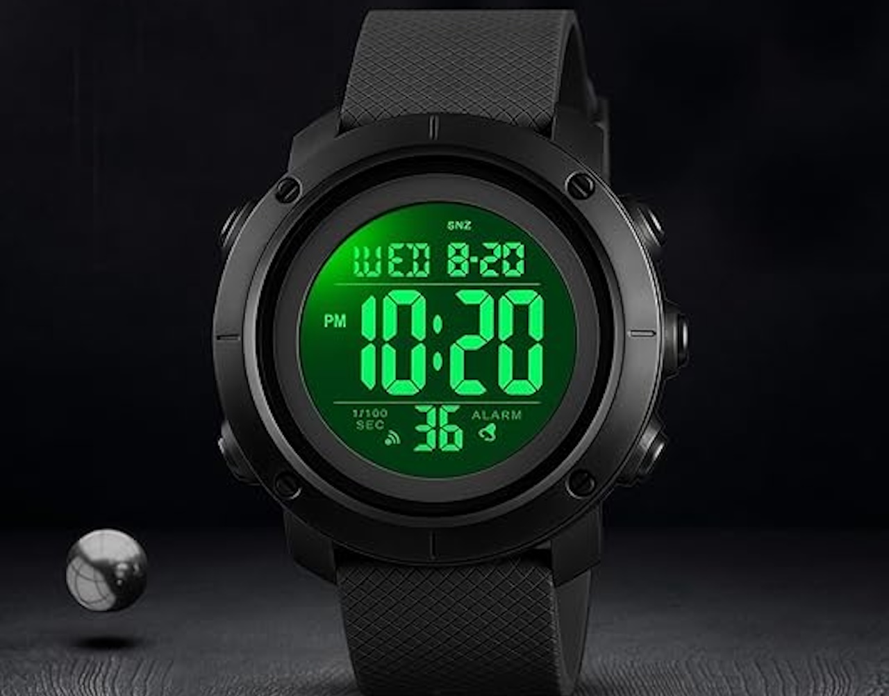 OLAZONE Men Digital Watch Sports Waterproof Military Back