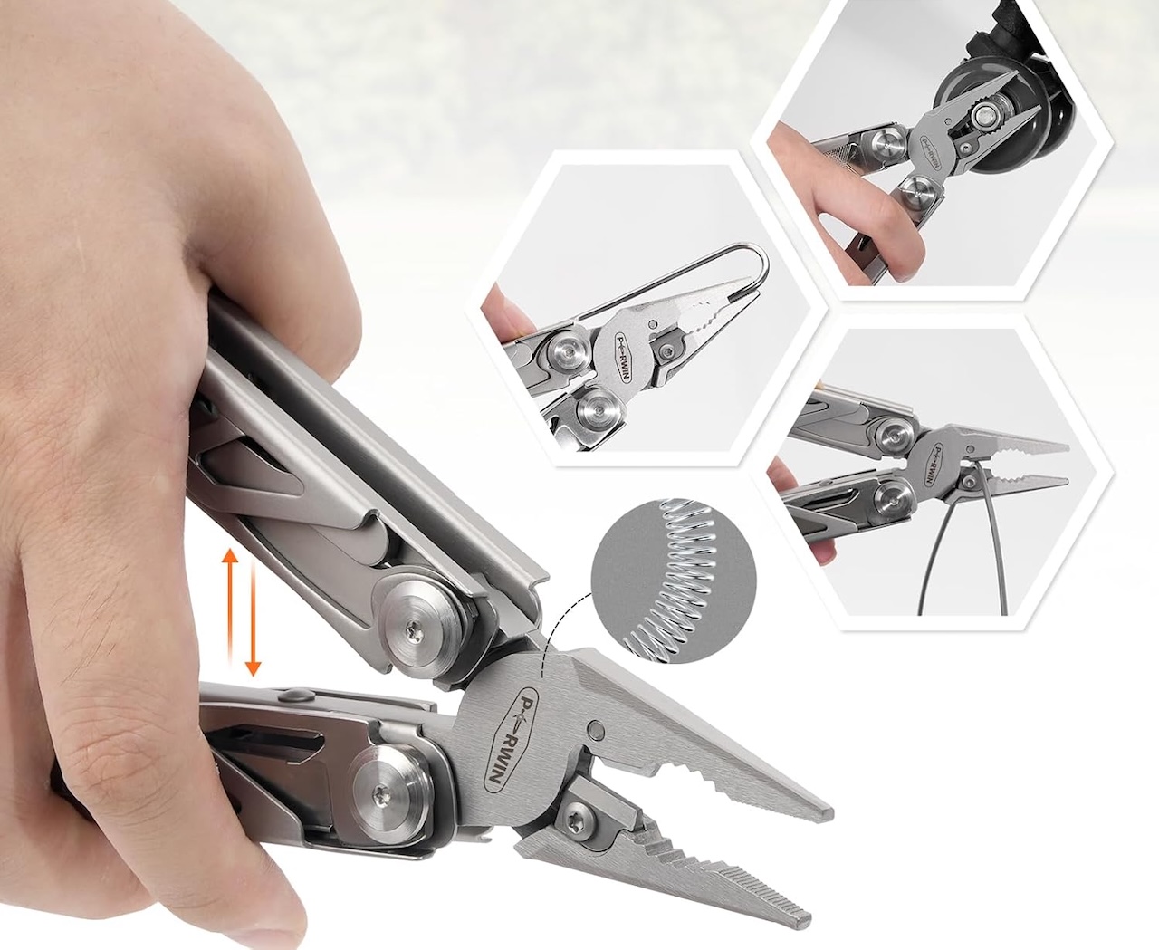 PERWIN Multitool 17-in-1 Stainless Steel Multi Tool Pliers