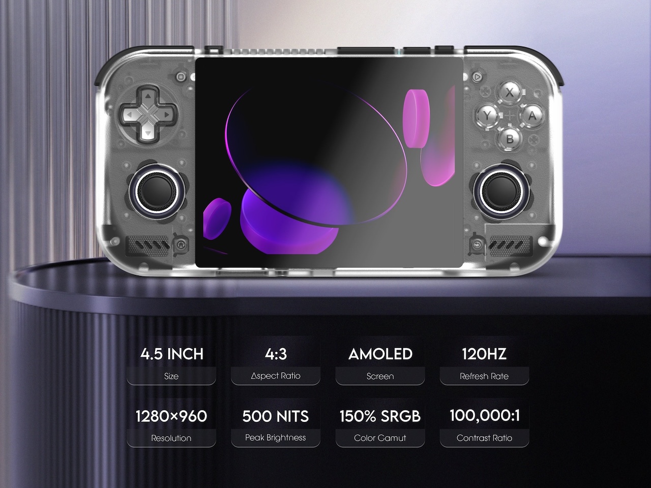 Retroid Pocket Nova design with D-pad on top and Hall Effect thumbsticks