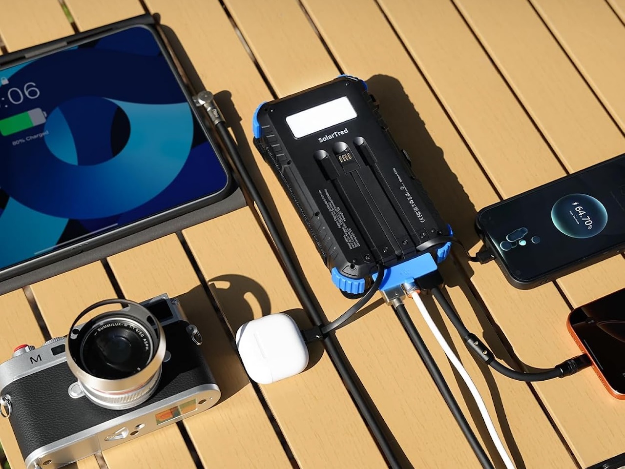 Solar Power Bank 20000mAh with 4 Panels